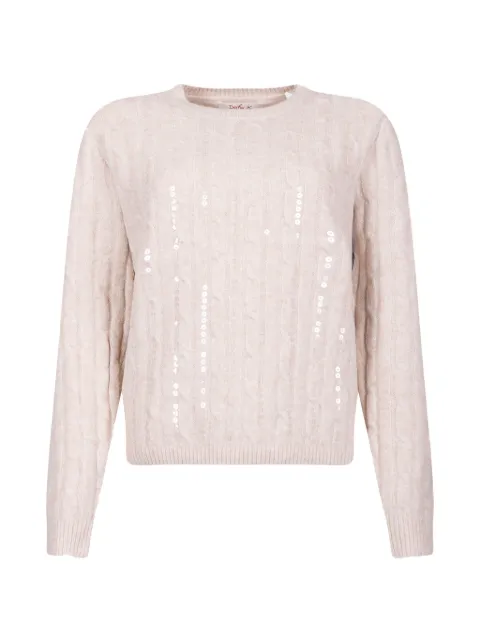 Derhy Nairobi sequin-embellished cable-knit sweater