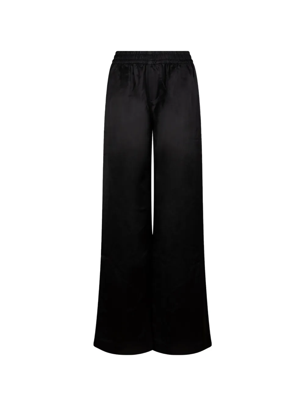 Derhy Satin-finish Palazzo Pants In Black