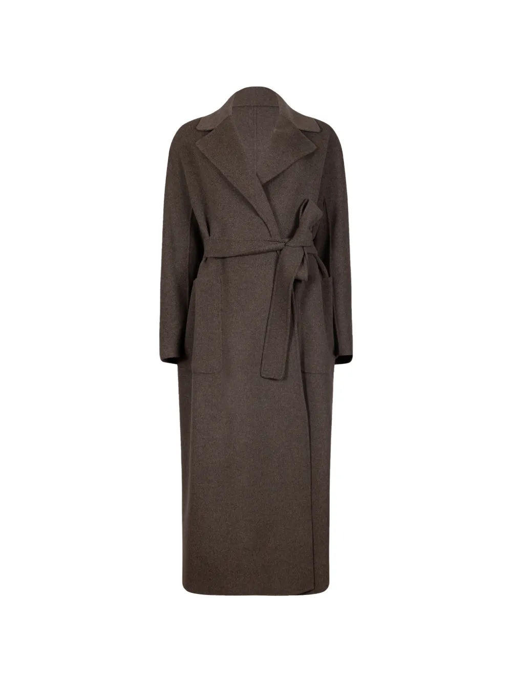'S Max Mara scarf-detail belted coat - Marrone
