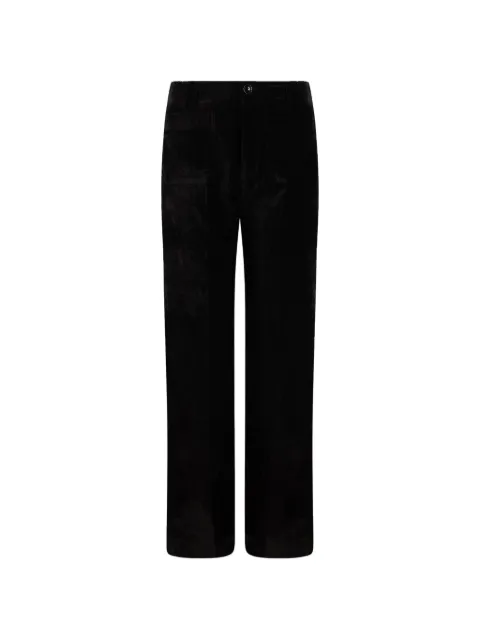 Derhy corduroy-effect patch-pocket trousers