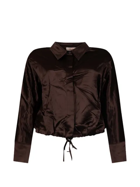 Derhy Madeleine satin-finish drawstring shirt