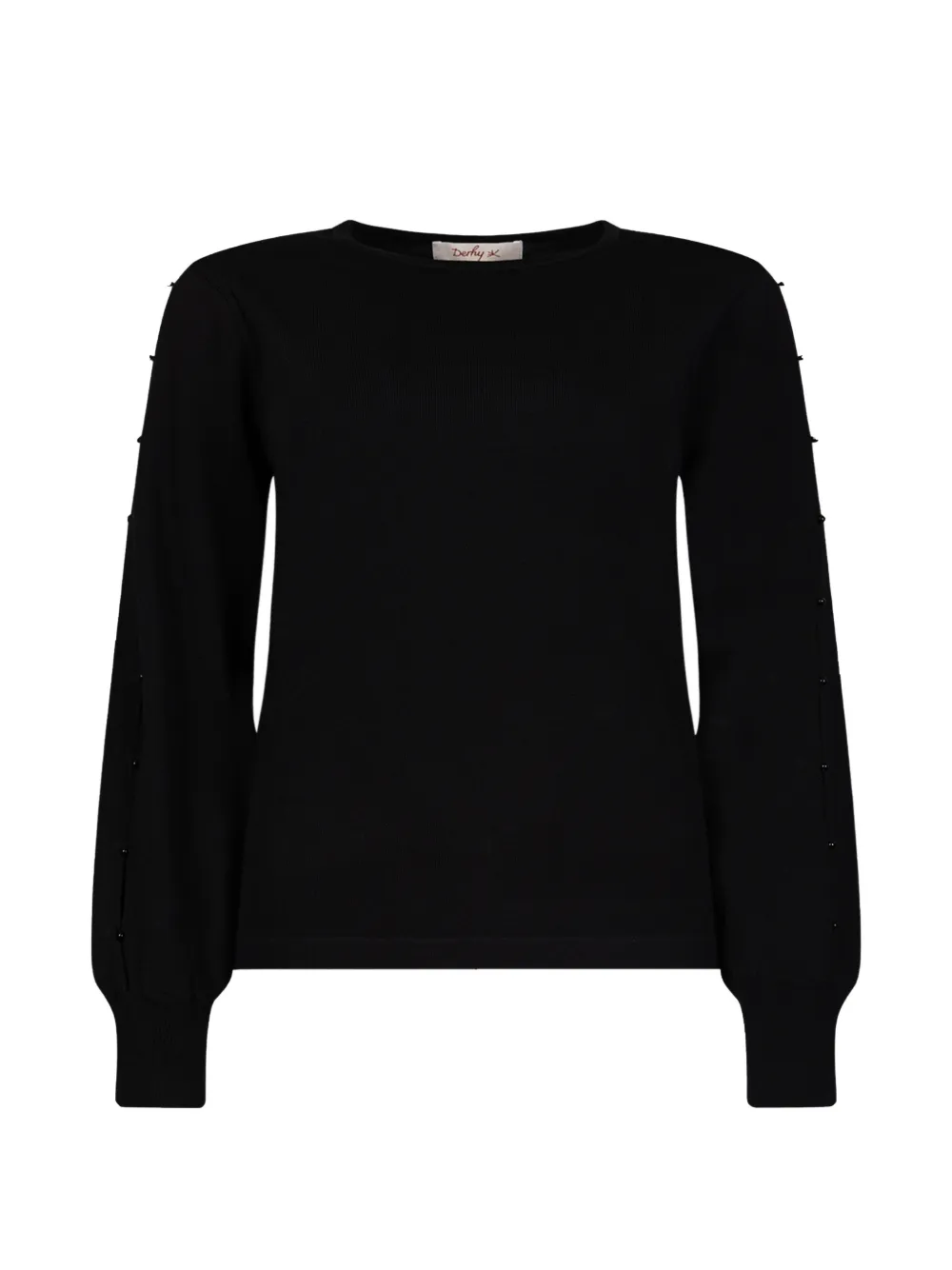 Derhy Nanouk Puff-sleeve Sweater In Black