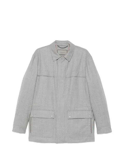 Canali wool patch-pocket jacket