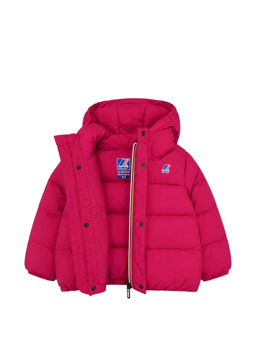 K Way Kids Aurele gewatteerd jack met capuchon Roze