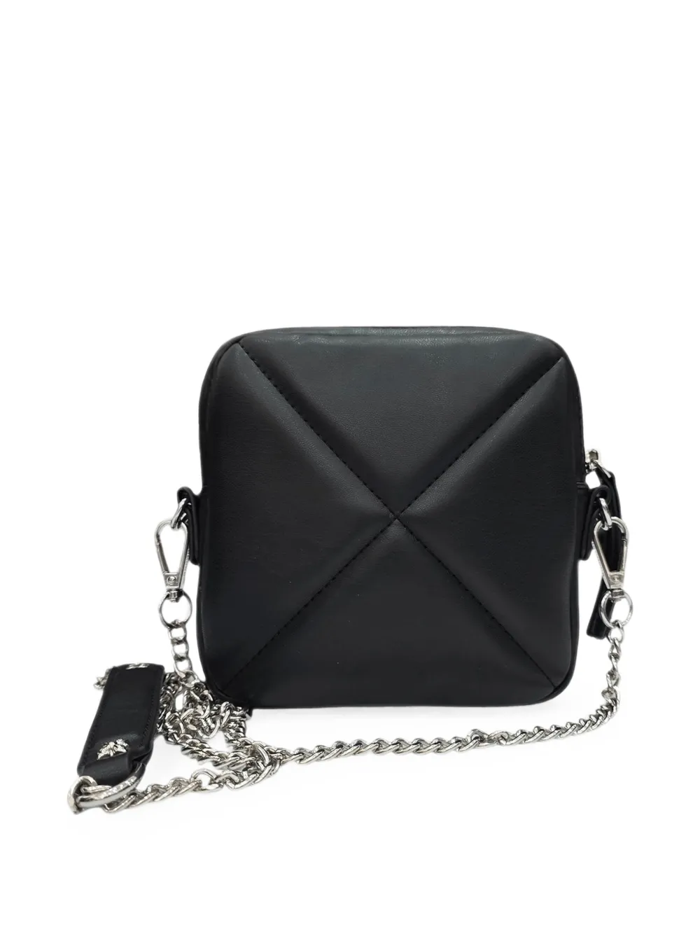 John Richmond Junior quilted logo-plaque shoulder bag Zwart