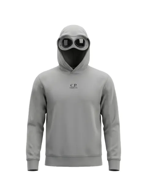 C.P. Company Kids Goggle-detail logo-print hoodie