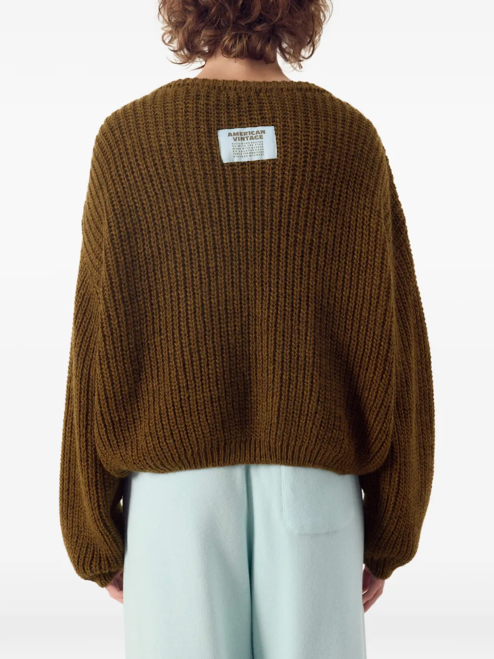 American Vintage Cyrow ribbed-knit sweater Bruin