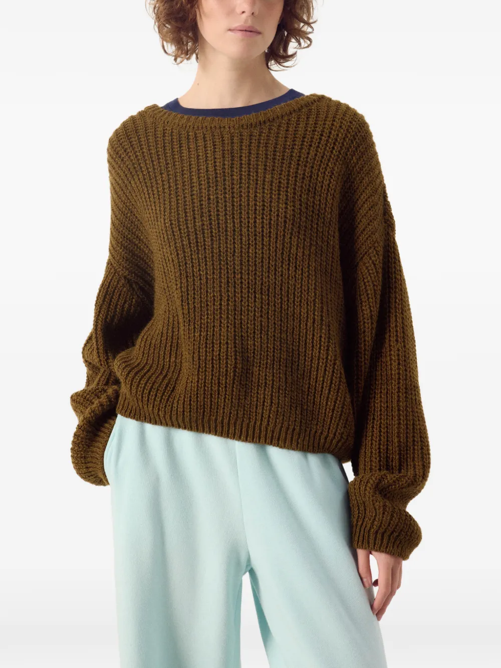 American Vintage Cyrow ribbed-knit sweater Bruin