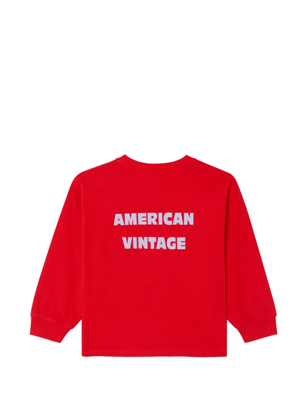 American Vintage Kids Fizvalley logo-print T-shirt Rood