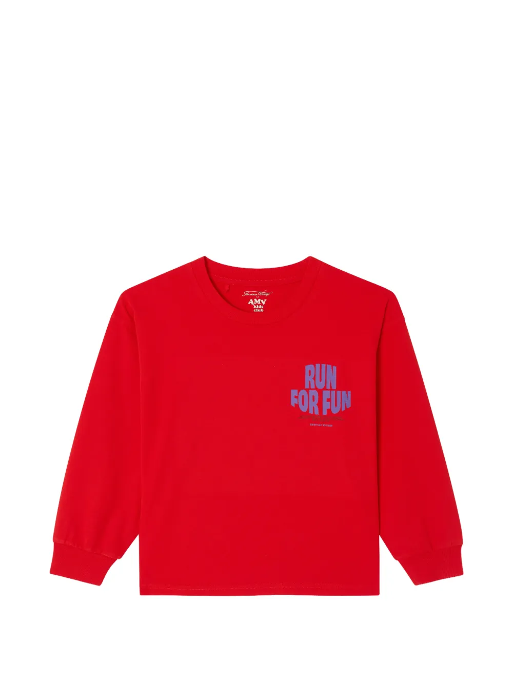 American Vintage Kids Fizvalley logo-print T-shirt - Rosso