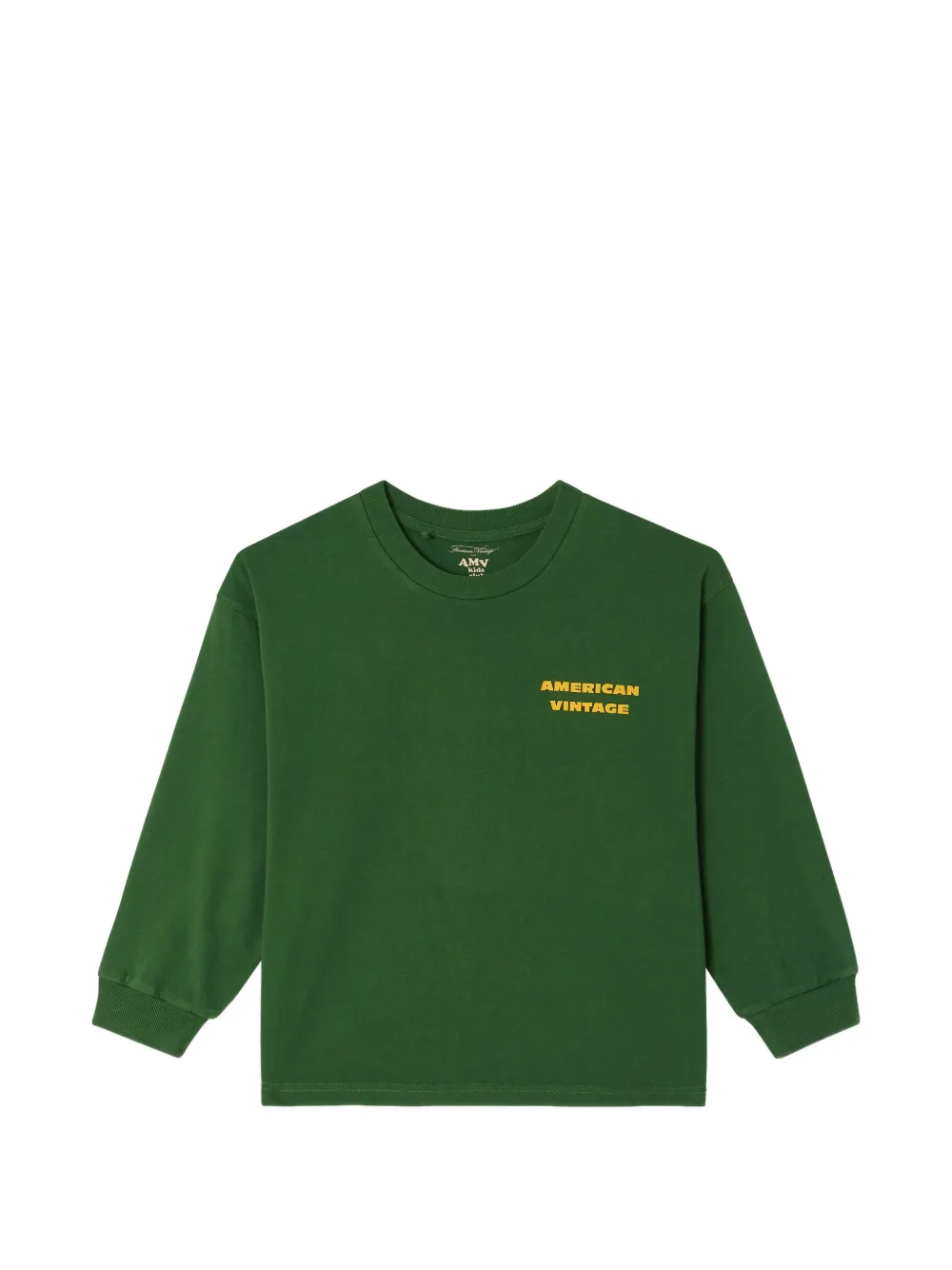 American Vintage Kids Fizvalley long-sleeve T-shirt - Verde