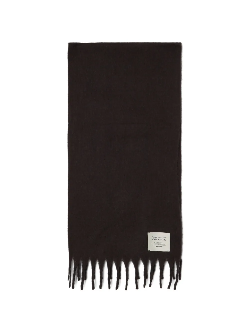 American Vintage Zinaco fringed-edge scarf - Marrone