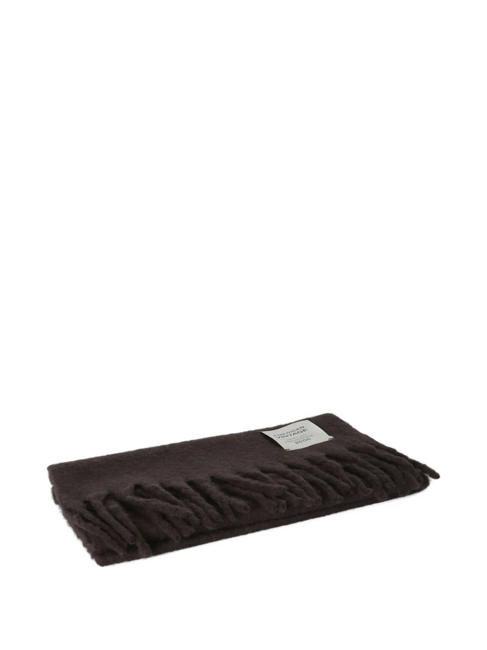 American Vintage Zinaco fringed-edge scarf Bruin