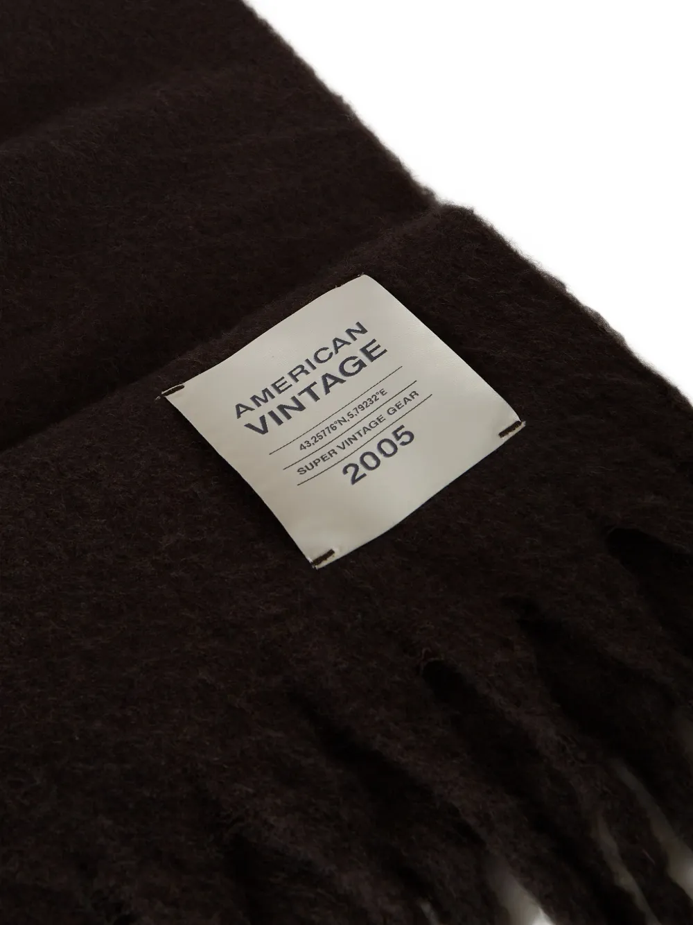 American Vintage Zinaco fringed-edge scarf Bruin