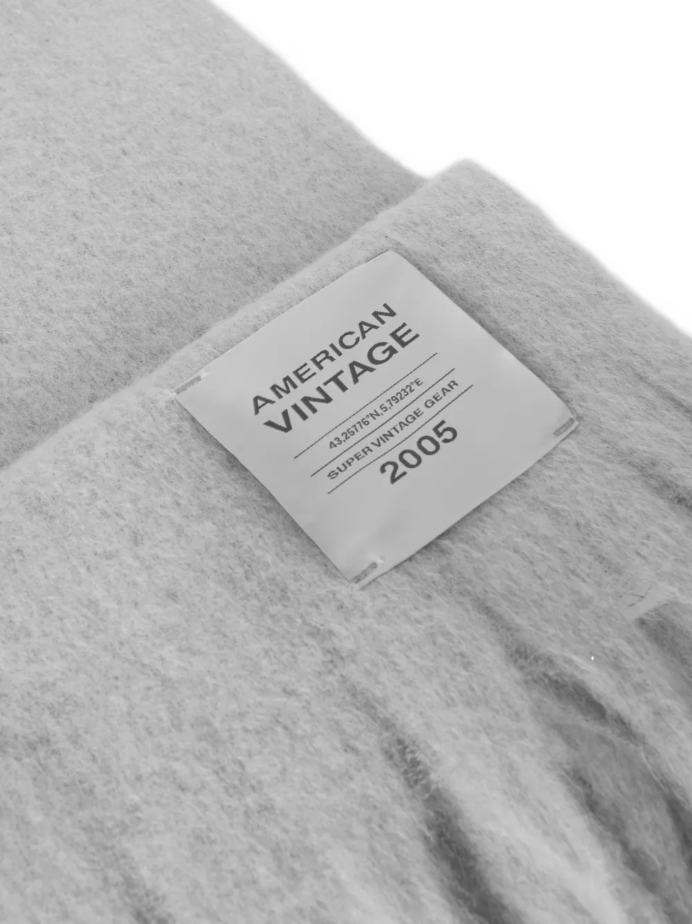 American Vintage Zinaco fringed scarf Grijs