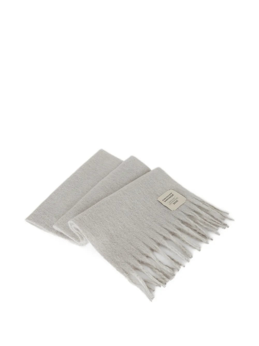 American Vintage Zinaco fringed scarf Grijs