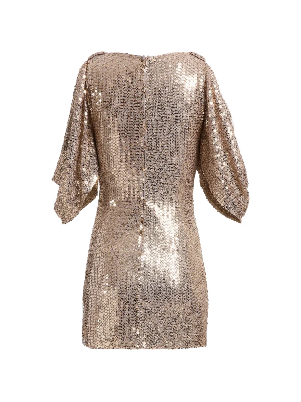 Elie Saab Cold-shoulder mini-jurk verfraaid met pailletten Goud