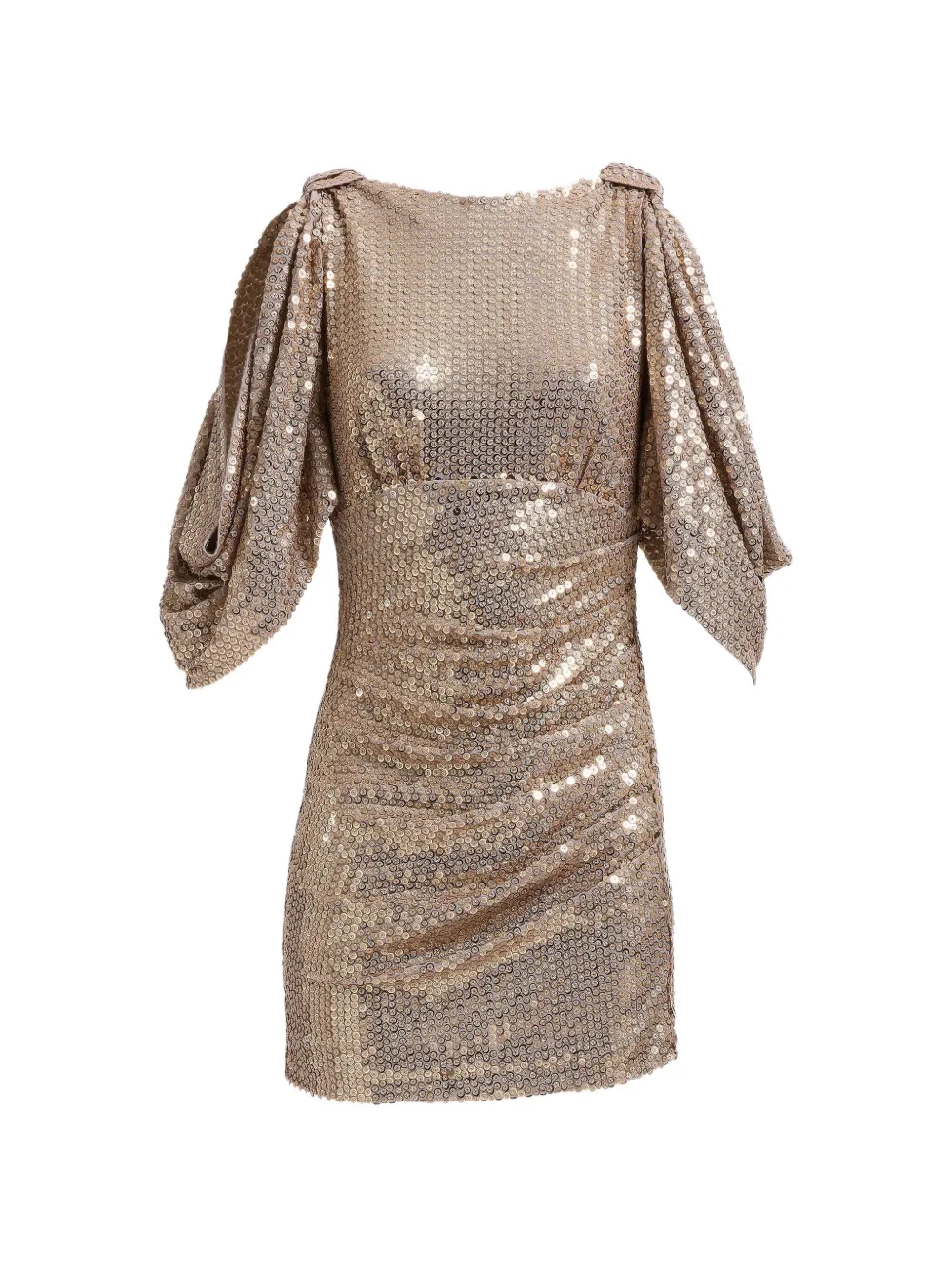 Elie Saab sequin-embellished cold-shoulder mini dress