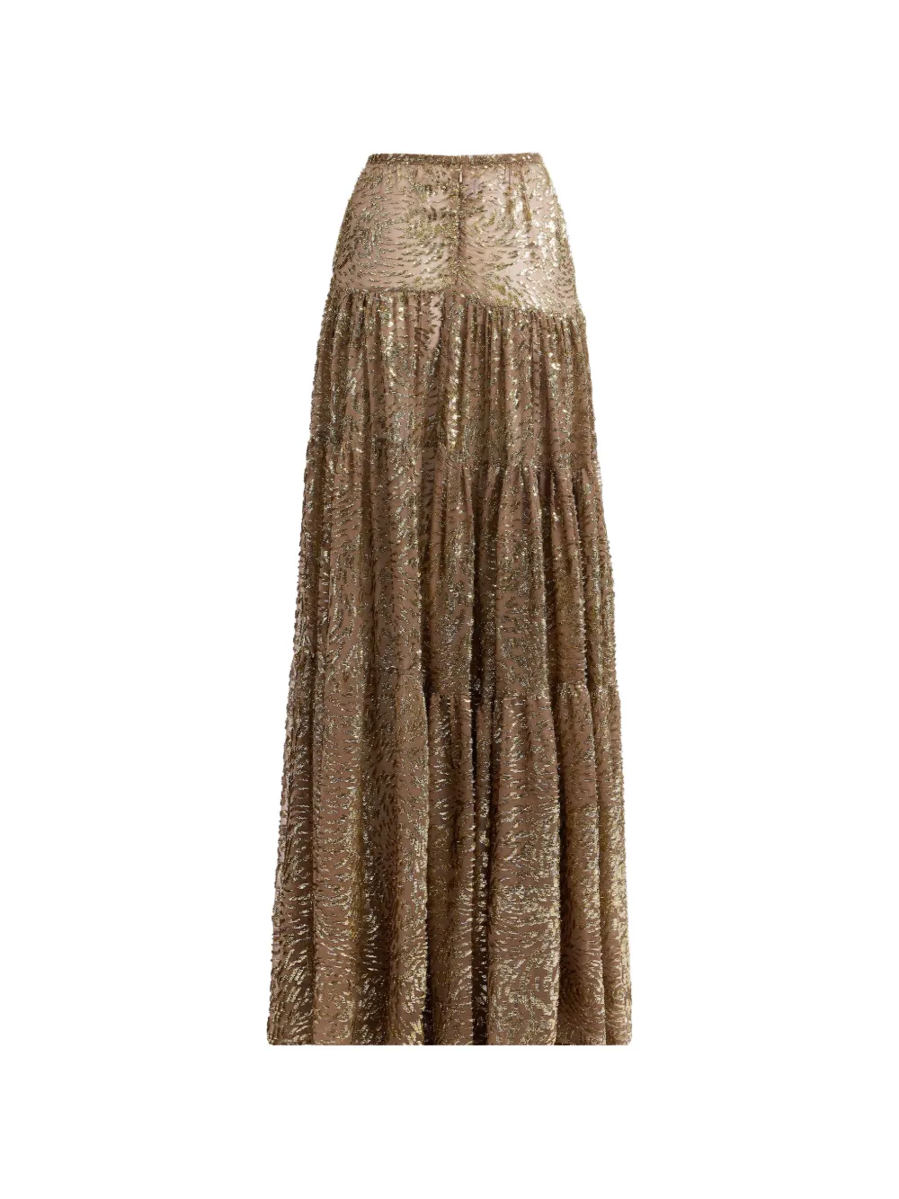 Elie Saab Gelaagde maxi-rok Goud