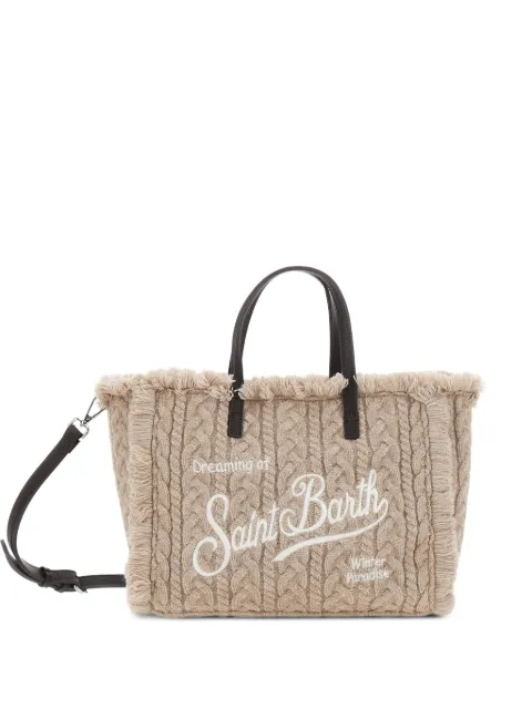 MC2 Saint Barth kabelstrikket tote med frynser