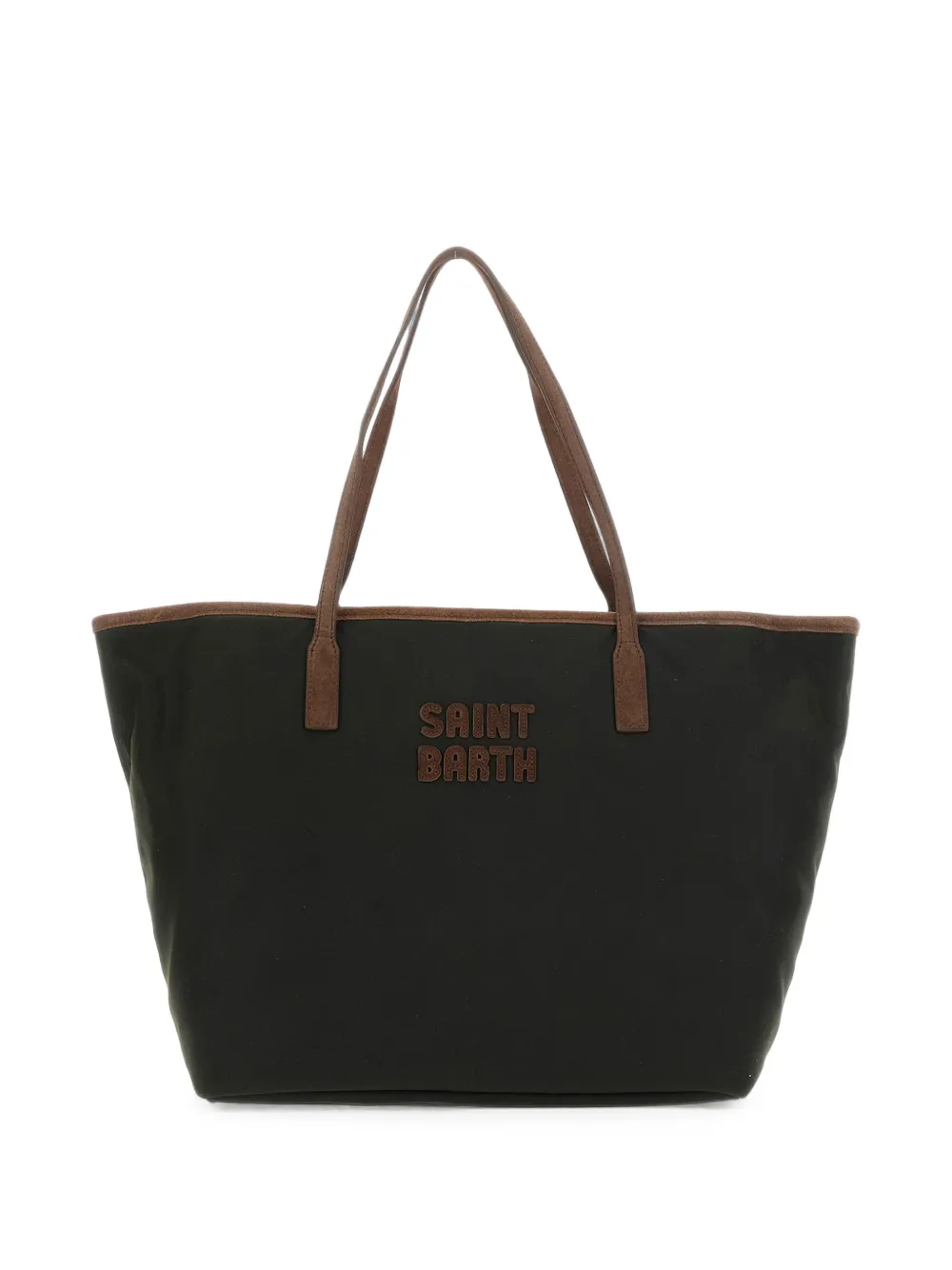 Mc2 Saint Barth City Logo-patch Tote Bag In Brown