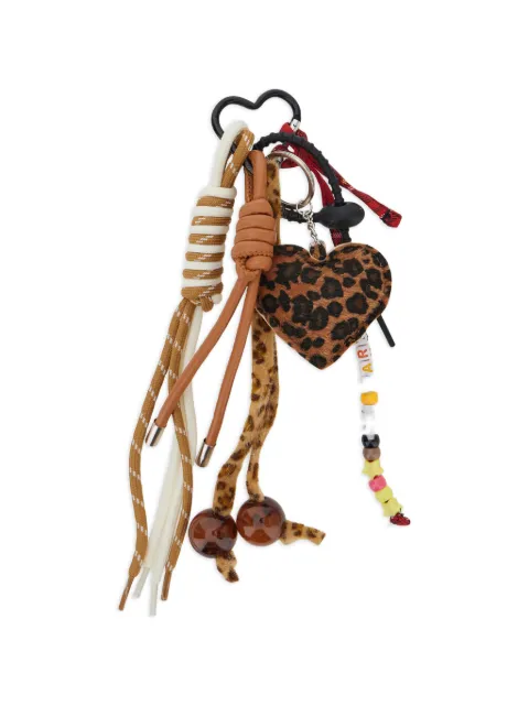 MC2 Saint Barth leopard-print heart-motif keyring