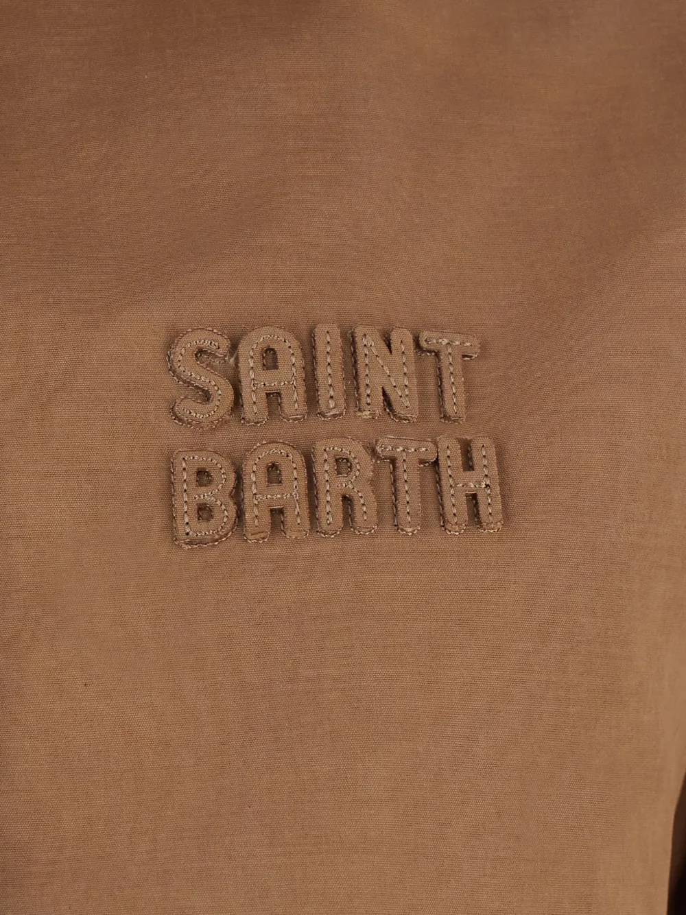 MC2 Saint Barth beige Brenna cotton-blend waxed parka with faux-fur hood Bruin