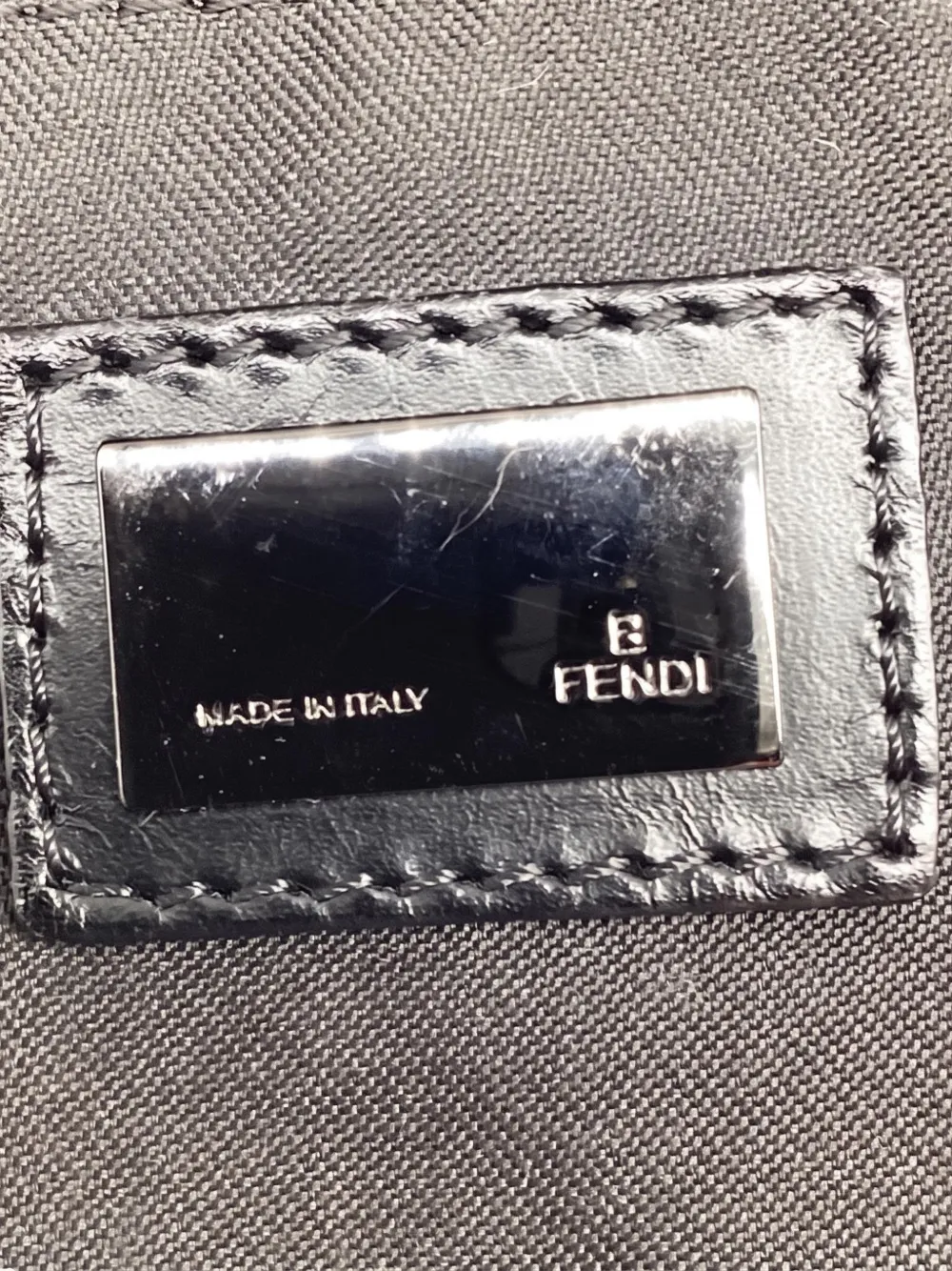 Fendi Pre-Owned mini logo-pattern shoulder bag Zwart