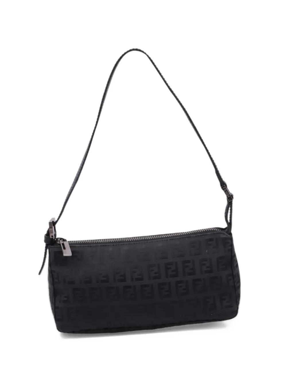 Fendi Pre-Owned mini logo-pattern shoulder bag Zwart