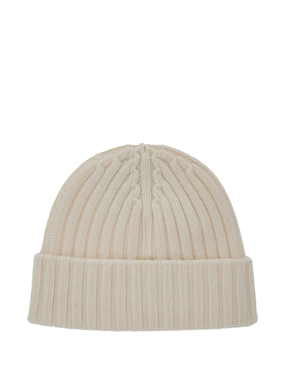 MC2 Saint Barth Kids Geribbelde muts met geborduurd logo Beige