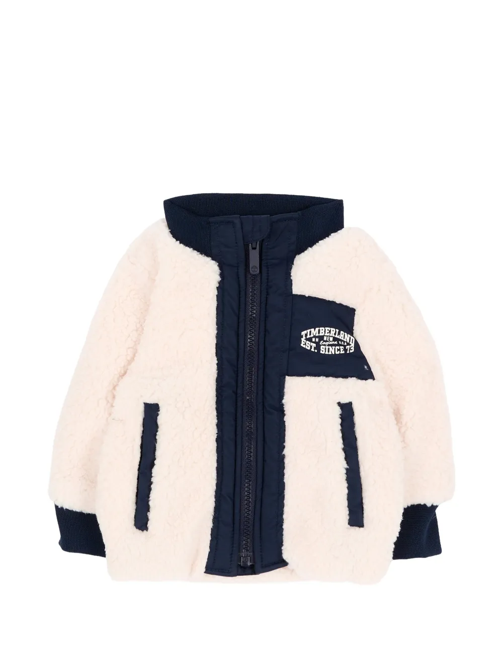 Timberland Kids teddy fleece-texture jacket - Bianco