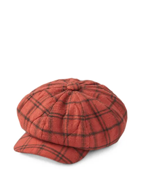 Nicholas Daley check-pattern quilted baker boy hat