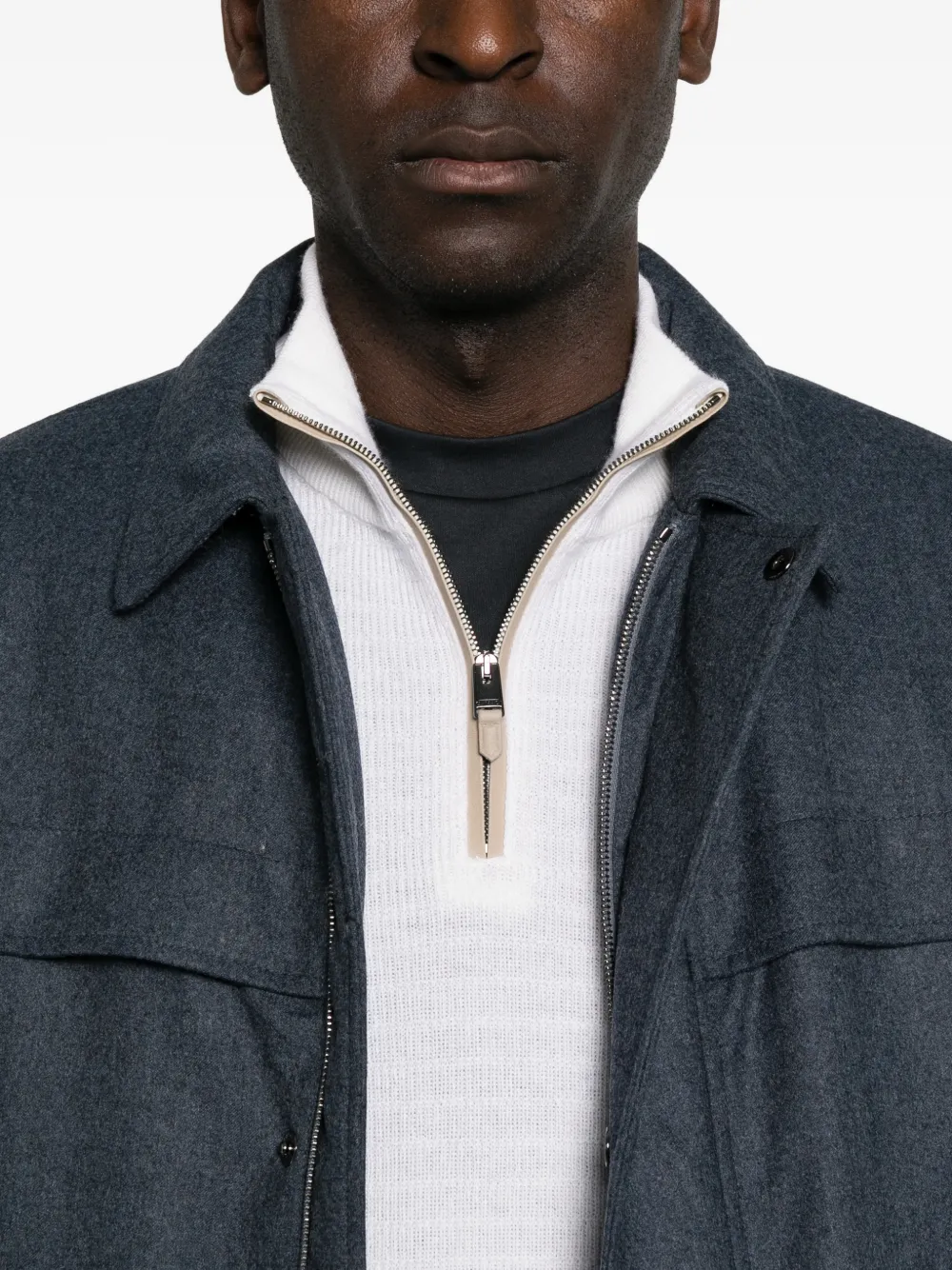 Canali Jack met rits Blauw