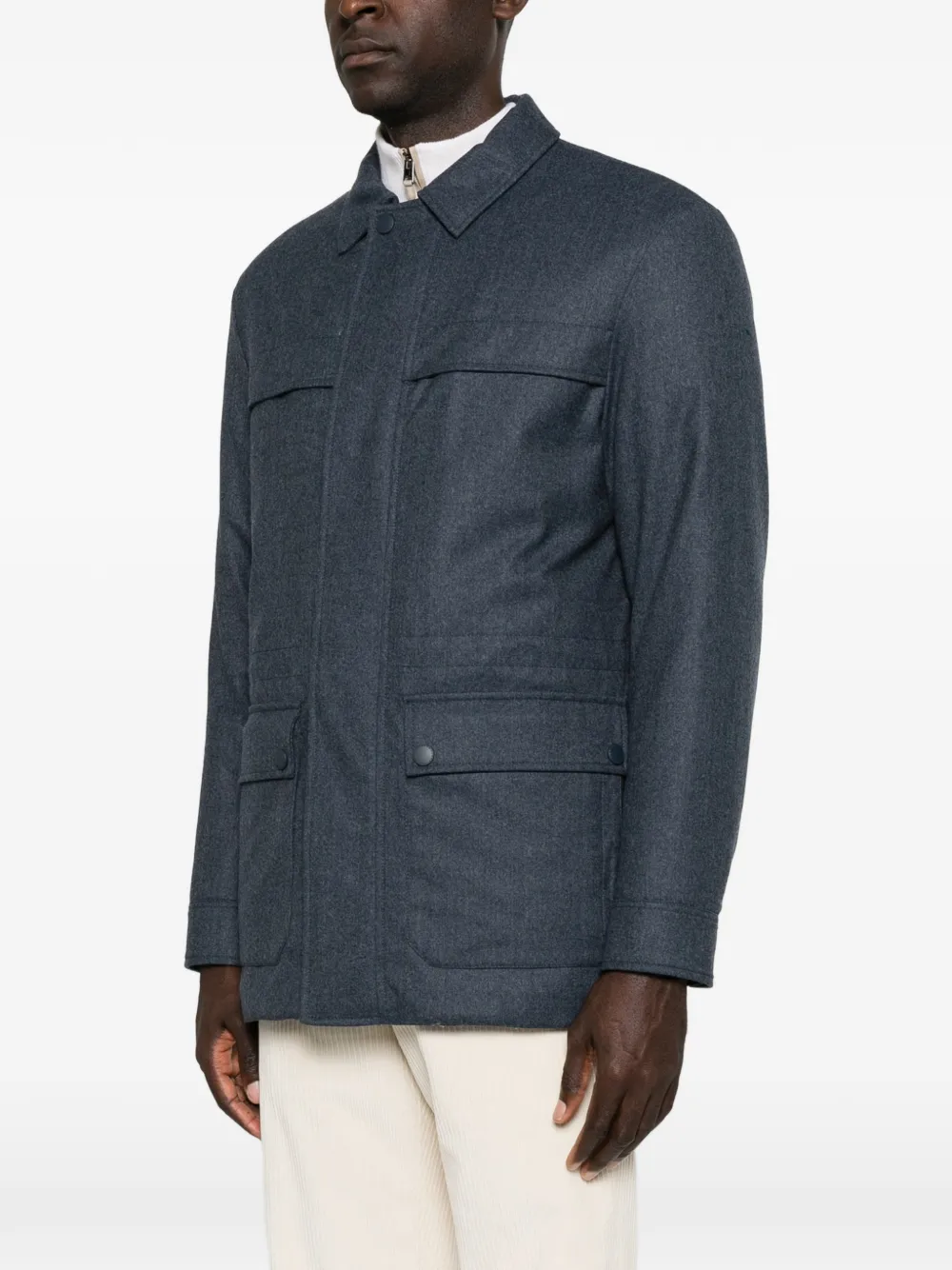 Canali Jack met rits Blauw