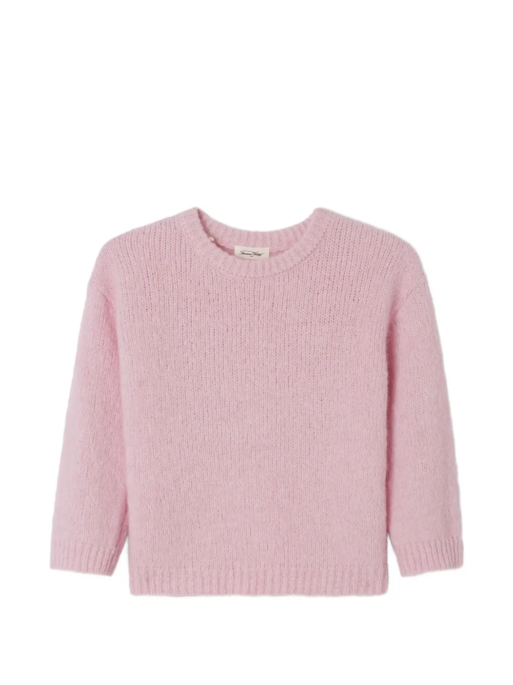 American Vintage Kids Purcity logo-intarsia sweater - Rosa