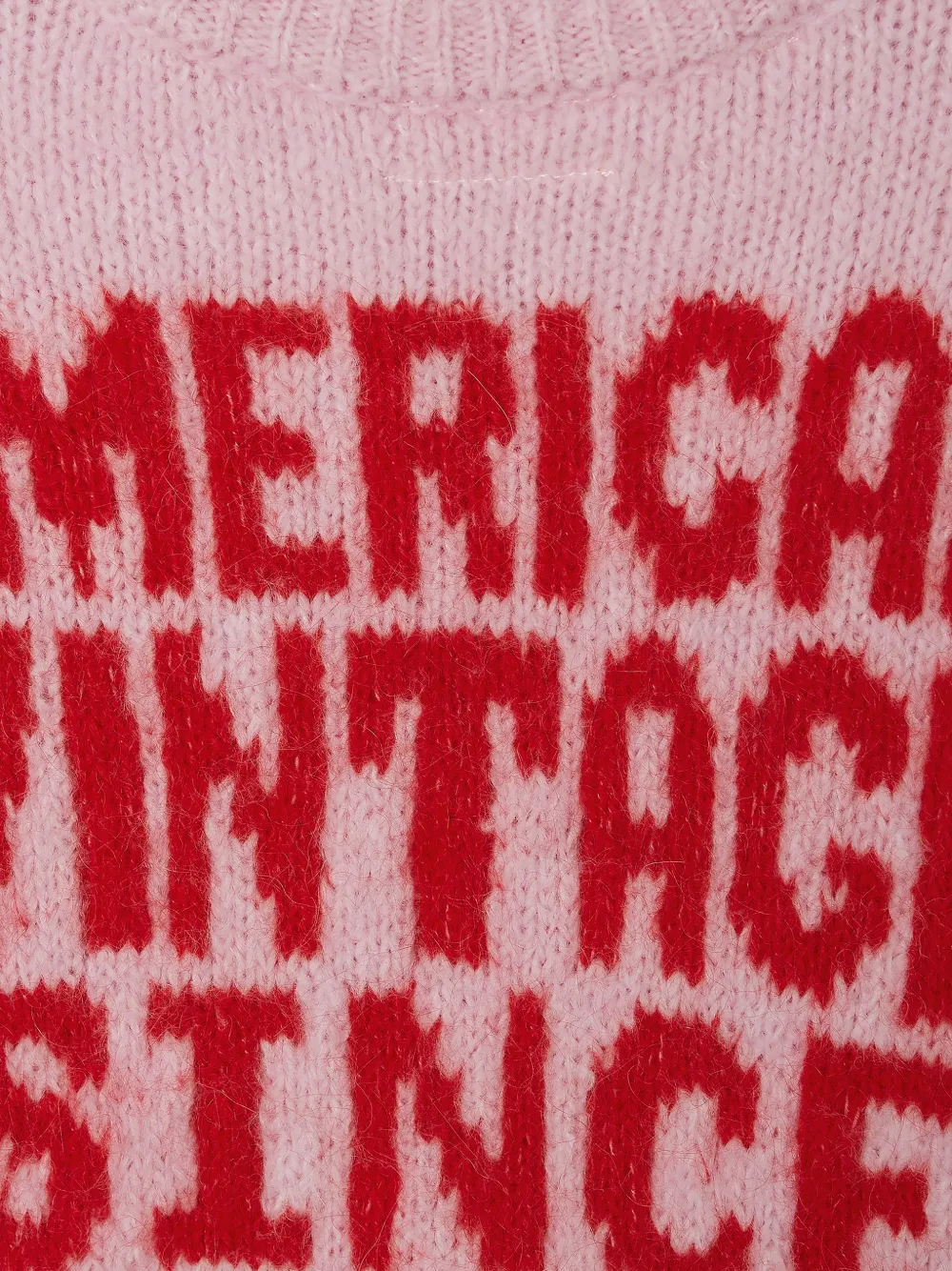 American Vintage Kids Purcity logo-intarsia sweater Roze