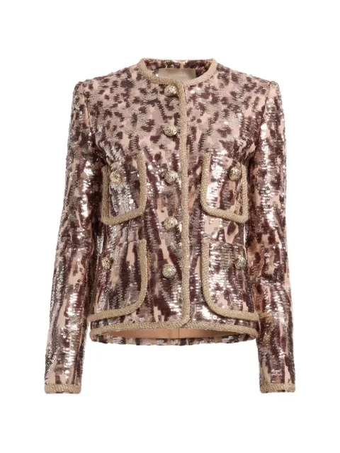Elie Saab sequin-embroidered tweed jacket