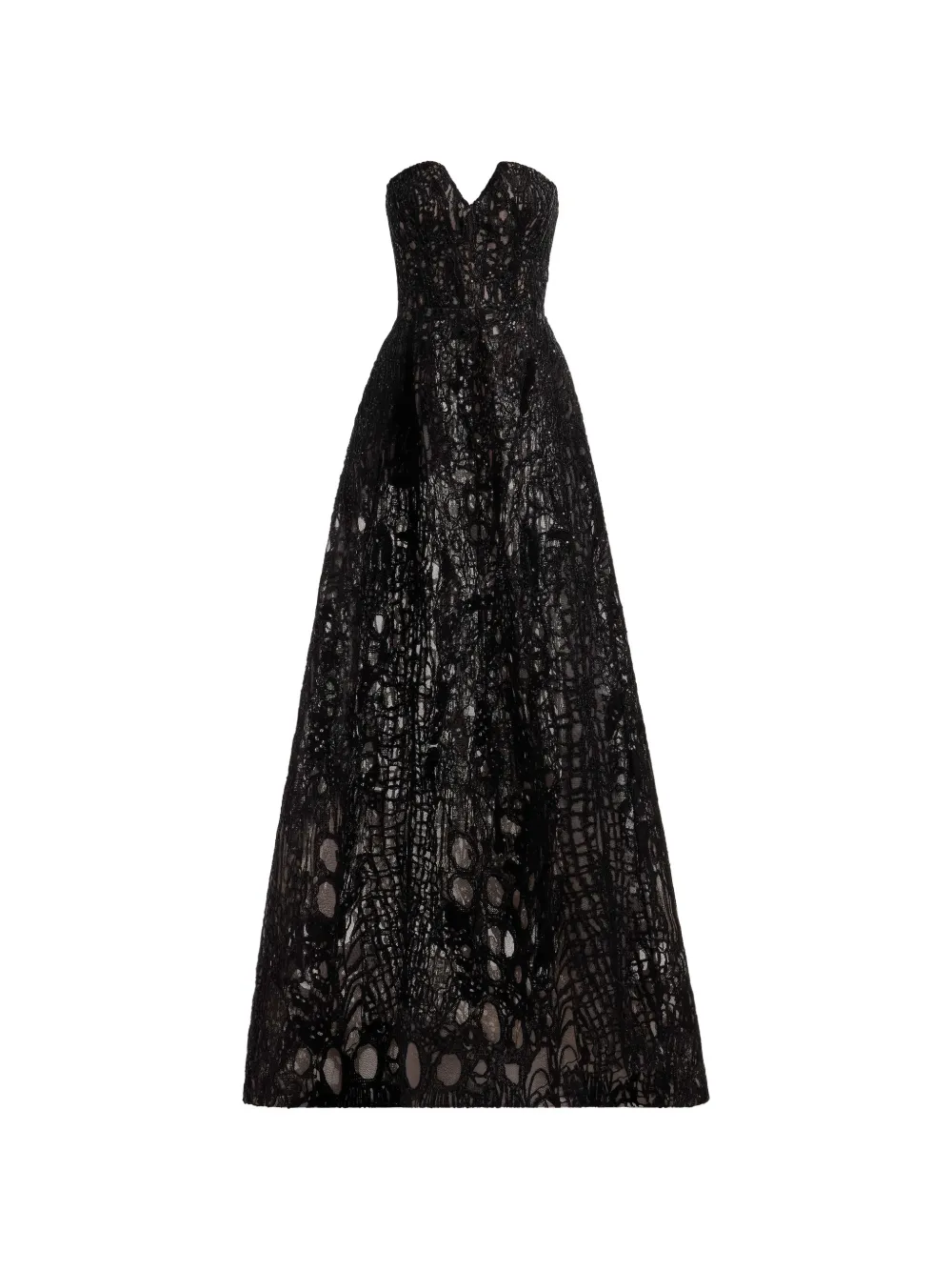 Elie Saab Maxi-jurk met pailletten Zwart