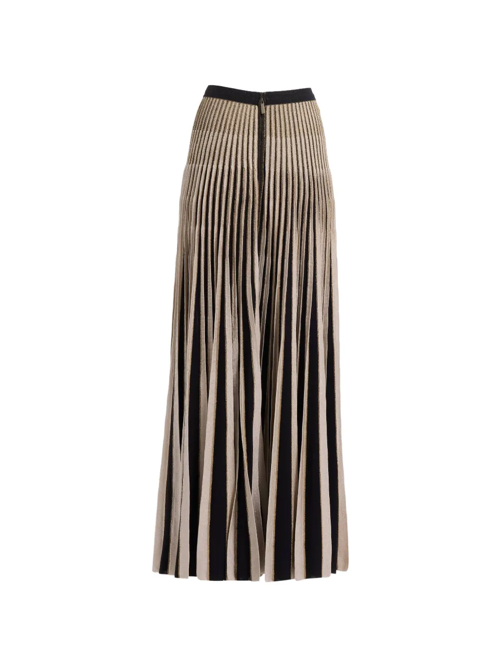 Elie Saab Gebreide maxi-rok met plooien Goud