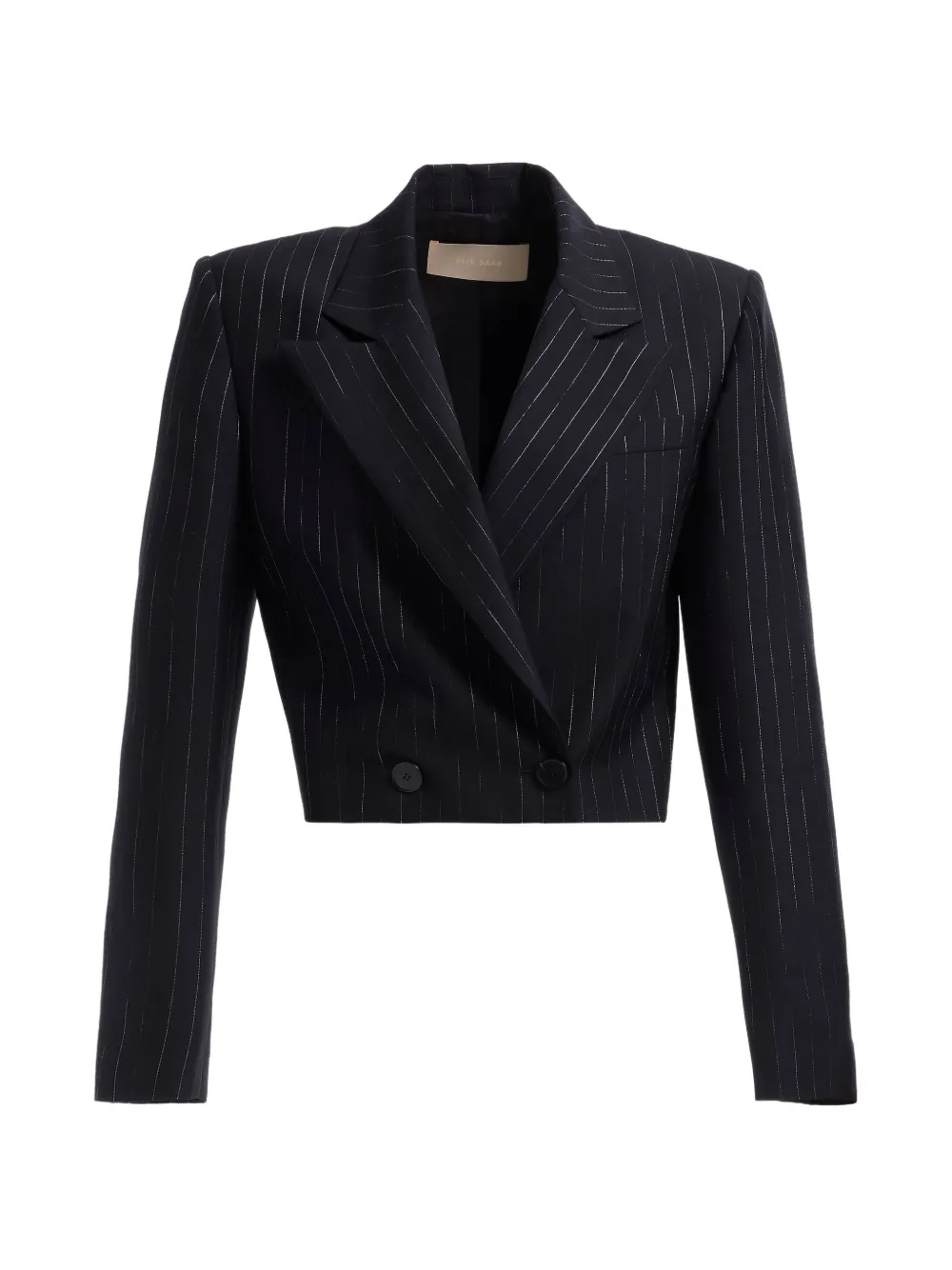 Elie Saab pinstripe-pattern cropped jacket
