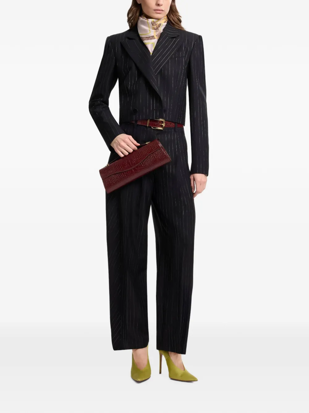 Elie Saab Blazer met krijtstreep Zwart
