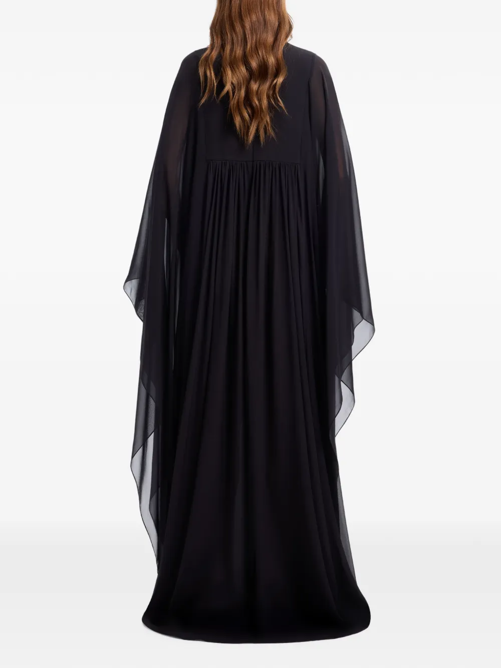 Elie Saab Zijden maxi-jurk met verfraaide details Zwart