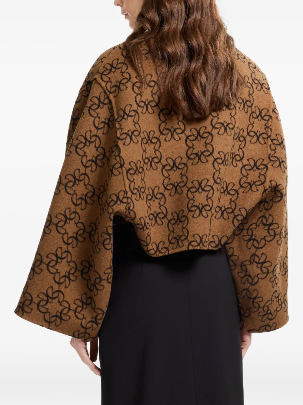 Elie Saab reversible monogram-pattern jacket Zwart