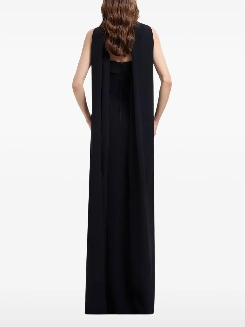 Elie Saab Strapless maxi-jurk met broche Zwart
