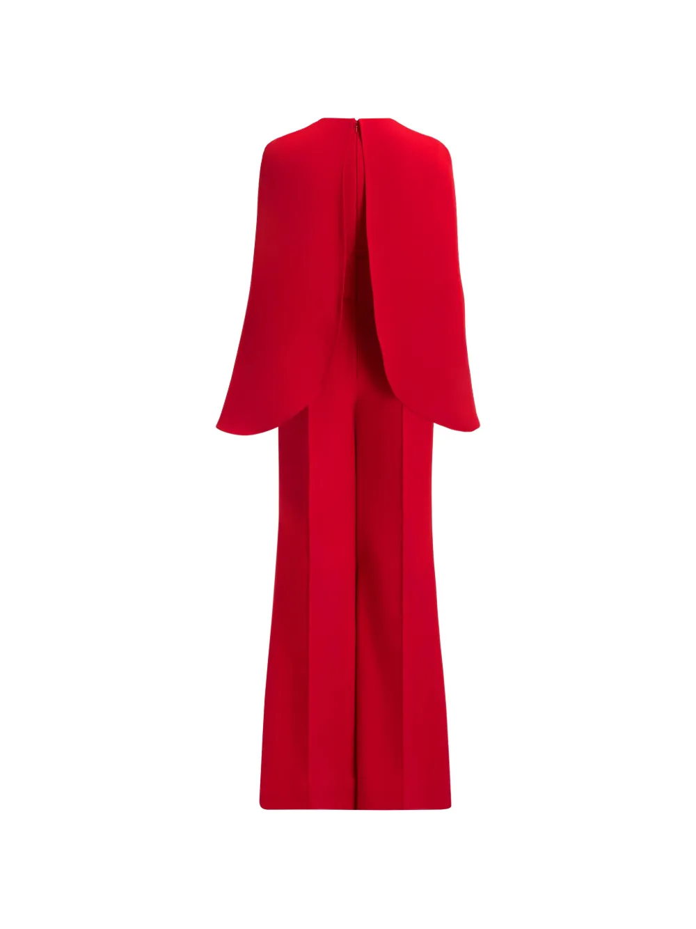 Elie Saab Jumpsuit verfraaid met kristallen en cape Rood