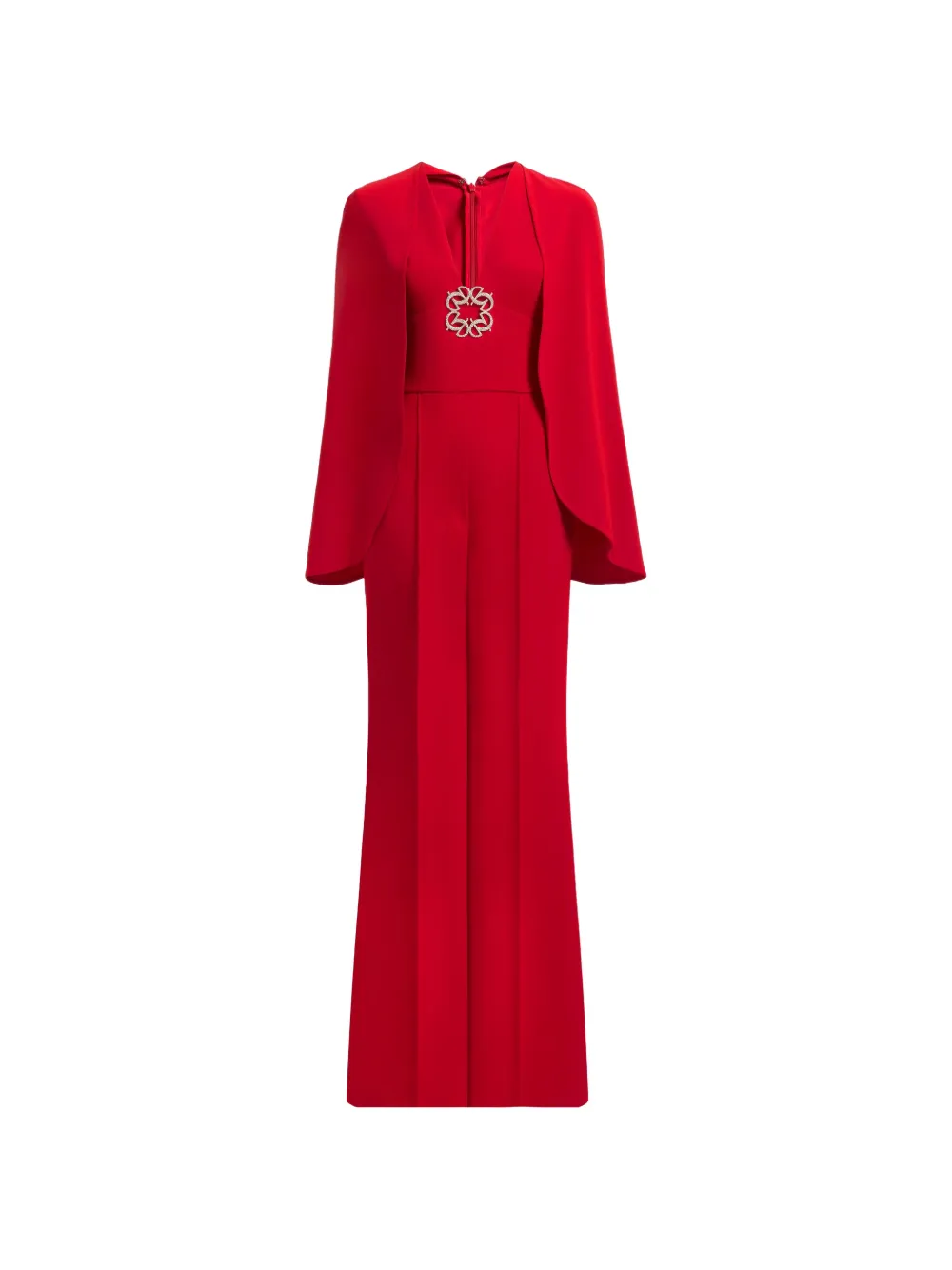 Elie Saab cape-style crystal-embellished jumpsuit