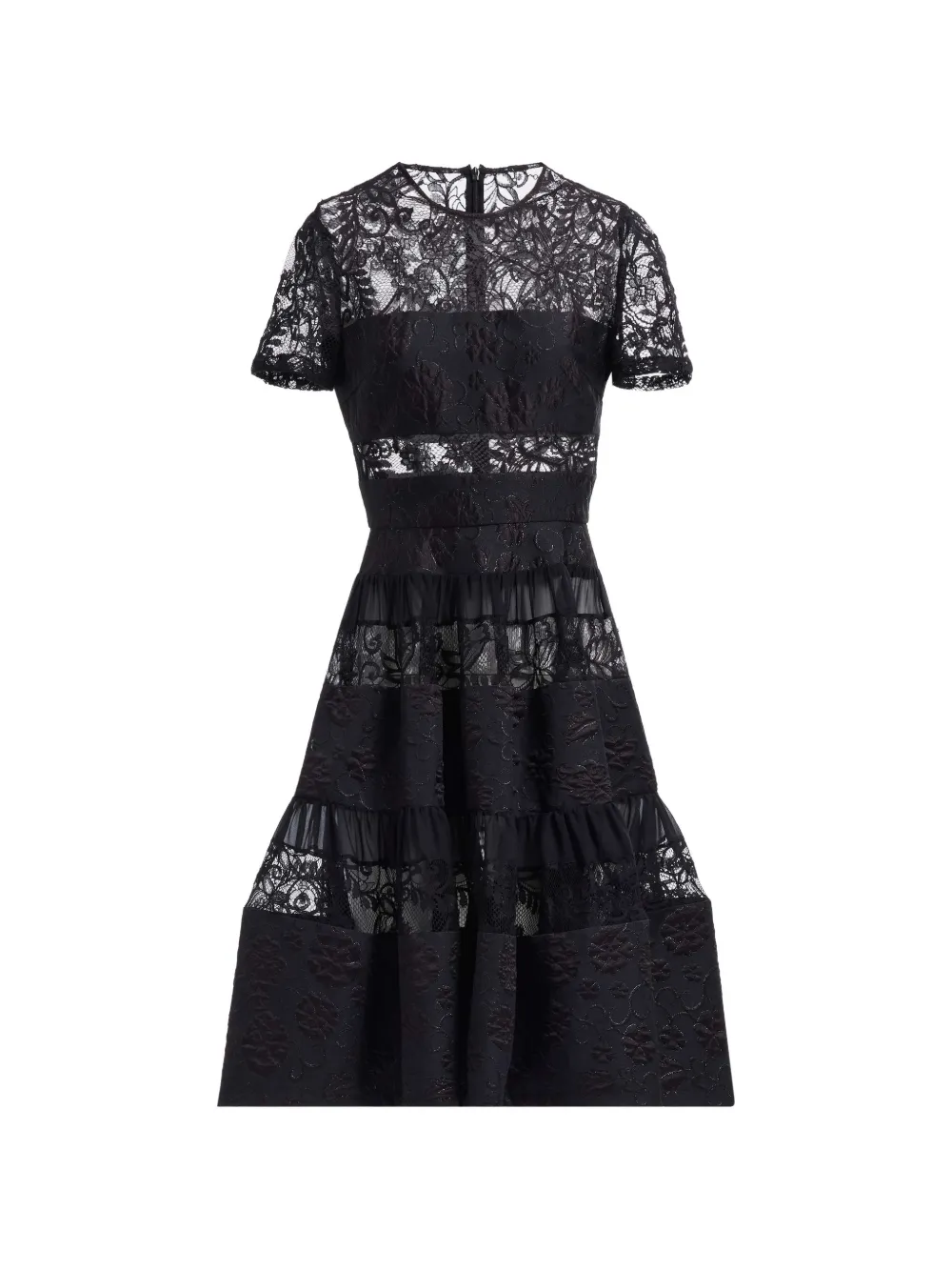 Elie Saab lace-panelled midi dress