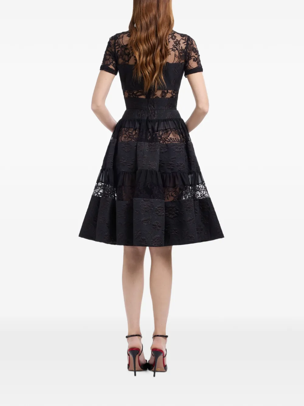 Elie Saab Jurk met kant Zwart