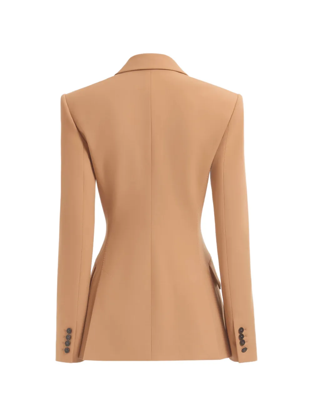Elie Saab Blazer met dubbele rij knopen en puntige revers Beige