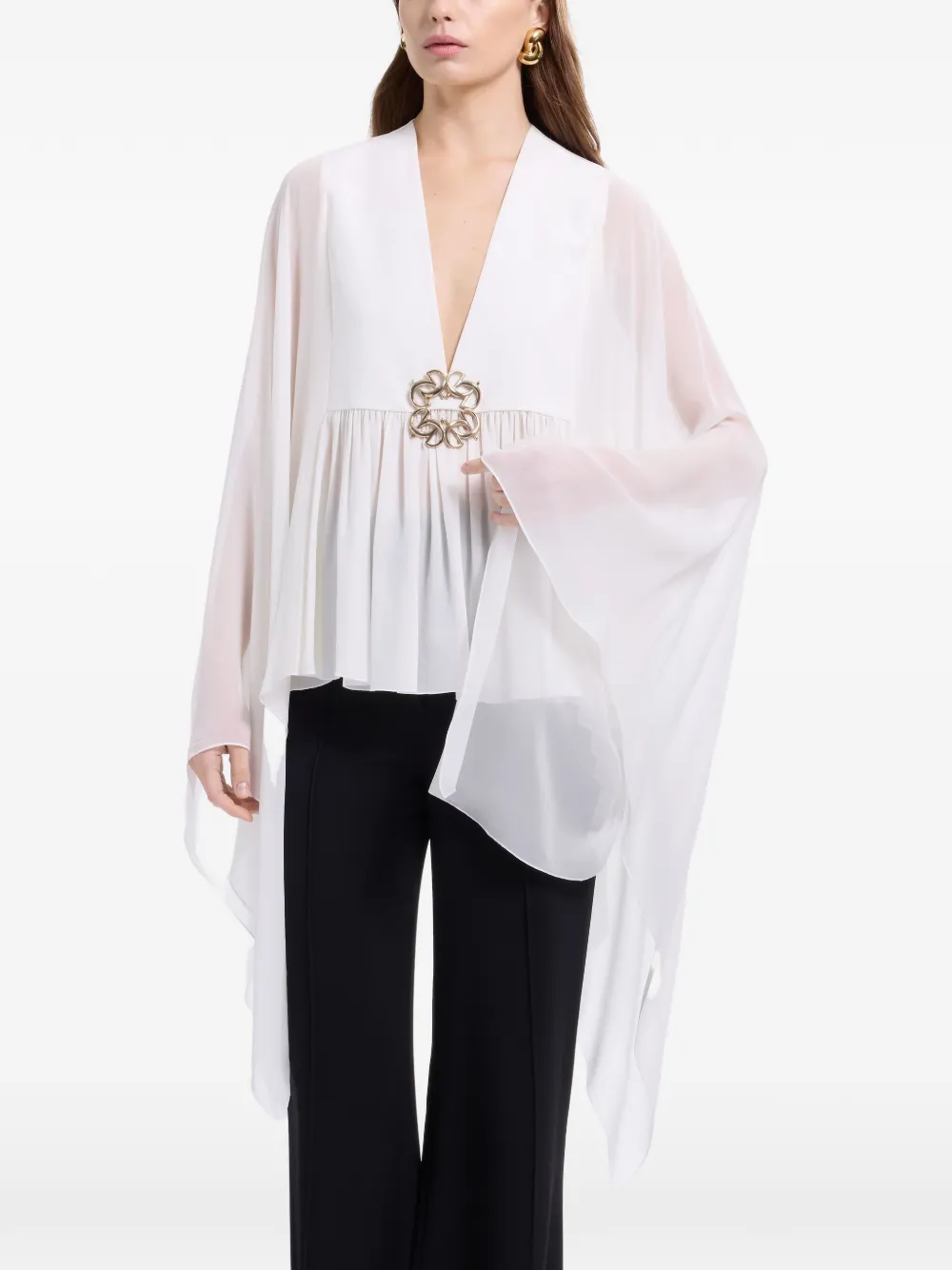 Elie Saab Blouse met verfraaid detail Wit